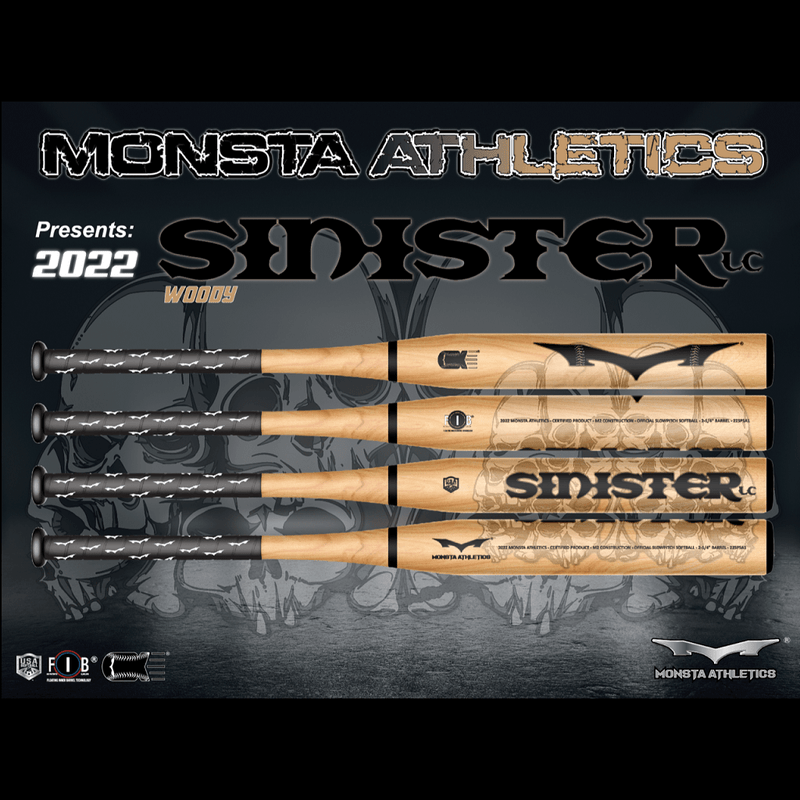 Clearance – Monsta Wood Grain Sinister LE 12.5″ USA Slowpitch Softball Bat: Woody 1 Clearance – Monsta Wood Grain Sinister LE 12.5″ USA Slowpitch Softball Bat: Woody