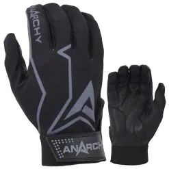 Anarchy Bats Anarchy Premium Batting Gloves- Black/Grey