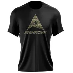 Anarchy Bats Anarchy - Poly-Cotton Short Sleeve Shirt - Black/Camo