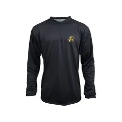 Anarchy Bats Anarchy Gold Foil Logo Quarter Zip Pullover - Black/Black