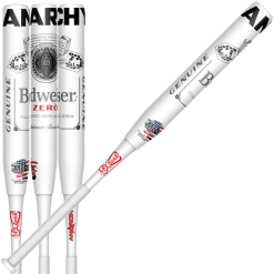 Anarchy Bats 2022 Anarchy Budweiser Select Collectors Edition 2PC - 12"- 1oz End Load - USA/ASA Slowpitch Softball Bat A22ABDSW212-1 (White)