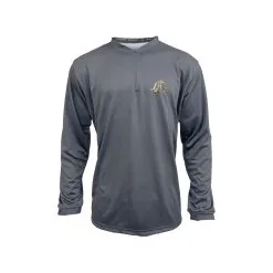 Anarchy Bats Anarchy Silver Foil Logo Quarter Zip Pullover - Charcoal/Charcoal