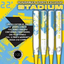 Clearance – 2022 DeMarini Stadium 12″ USSSA Slowpitch Softball Bat: WTDXSHU-22 5 Clearance – 2022 DeMarini Stadium 12″ USSSA Slowpitch Softball Bat: WTDXSHU-22 -Baseball Bats Sales Store DeMarini Stadium SHU 22 Blue Yellow 1200x1200 d2615356 1214 4b64 826d f6ae59a48d76 800x