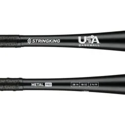 Clearance – StringKing Metal PRO (-10) USA Baseball Bat: SKUSMP10 -Baseball Bats Sales Store StringKing Baseball Metal Pro USABat Bat 28 Inch Close Up base 2x 800x