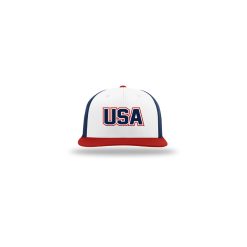 Anarchy Bats Team USA CA I8503 - Performance Hat - White/Navy/Red