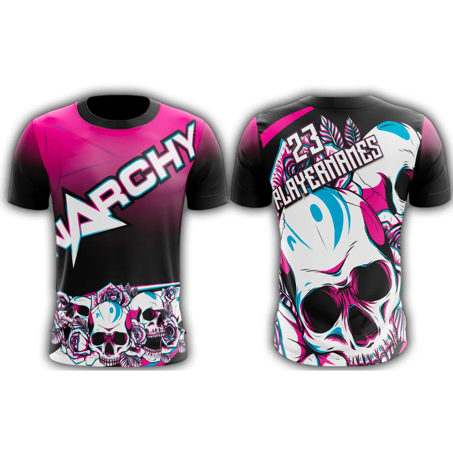 Anarchy Bats Anarchy Skulls Short Sleeve Shirt (Customized Buy-In) 1 Anarchy Bats Anarchy Skulls Short Sleeve Shirt (Customized Buy-In)