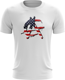 Anarchy Bats Anarchy Stars And Stripes Flag Short Sleeve SubDye Shirt