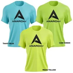 Anarchy Bats Anarchy New A Logo - Poly-Cotton Short Sleeve Shirt - Neon Edition