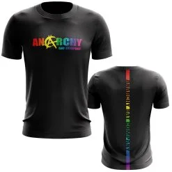 Anarchy Bats Anarchy Bat Company Short Sleeve Shirt - (Black/Rainbow)
