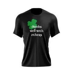 Anarchy Bats Drinks Well With Others Short Sleeve Shirt 7 Anarchy Bats Drinks Well With Others Short Sleeve Shirt -Baseball Bats Sales Store drinks well black