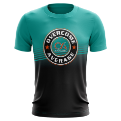 Anarchy Bats Overcome Average Short Sleeve Shirt - Emblem (Teal/Black/Orange)