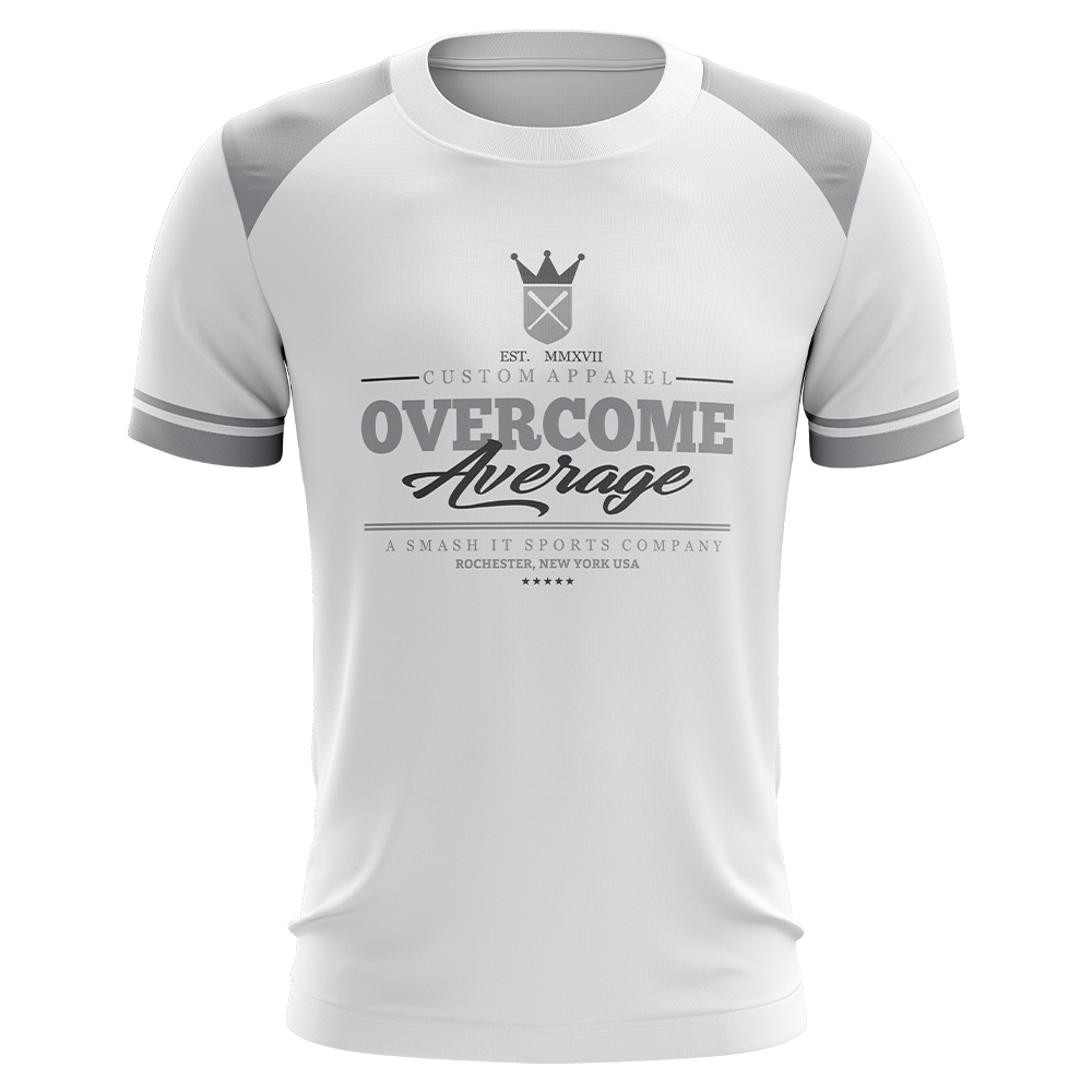 Anarchy Bats Overcome Average Short Sleeve Shirt - Emblem (White/Grey) 1 Anarchy Bats Overcome Average Short Sleeve Shirt - Emblem (White/Grey)