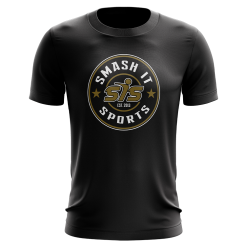 Anarchy Bats Smash It Sports Short Sleeve Shirt - Emblem (Black/Vegas Gold)